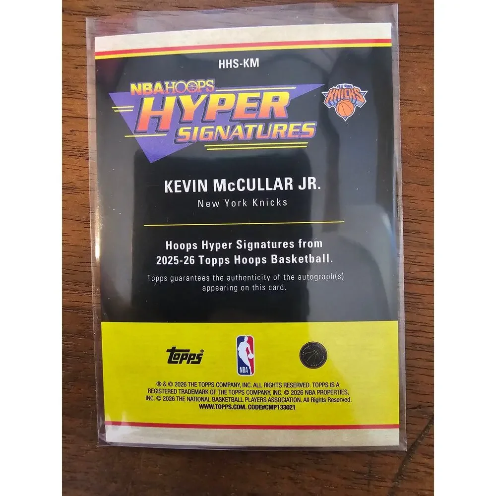 Kevin McCullar Jr. - 2025-2026 Topps NBA Hoops #HHS-KM - Signature/Autograph